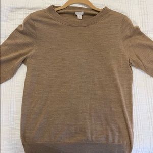 Light Weight Beige/Camel Crew Sweater